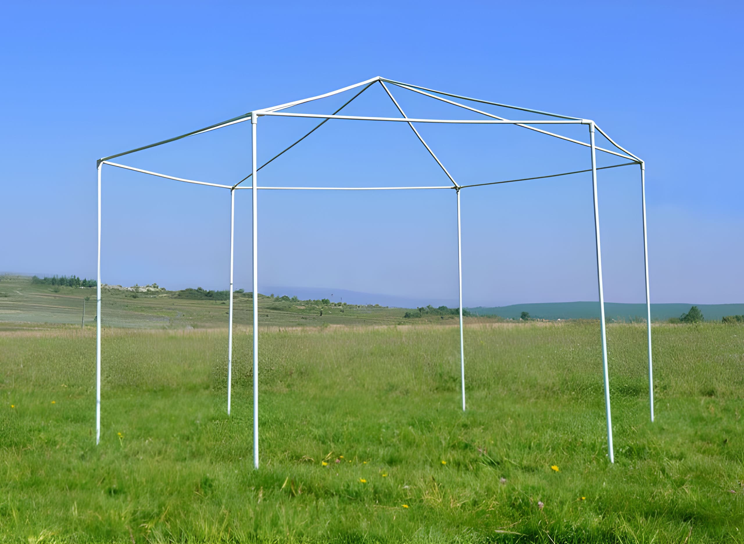 Namiot pawilon ogrodowy handlowy 2x2x2 m z moskitierą biały MultiGarden