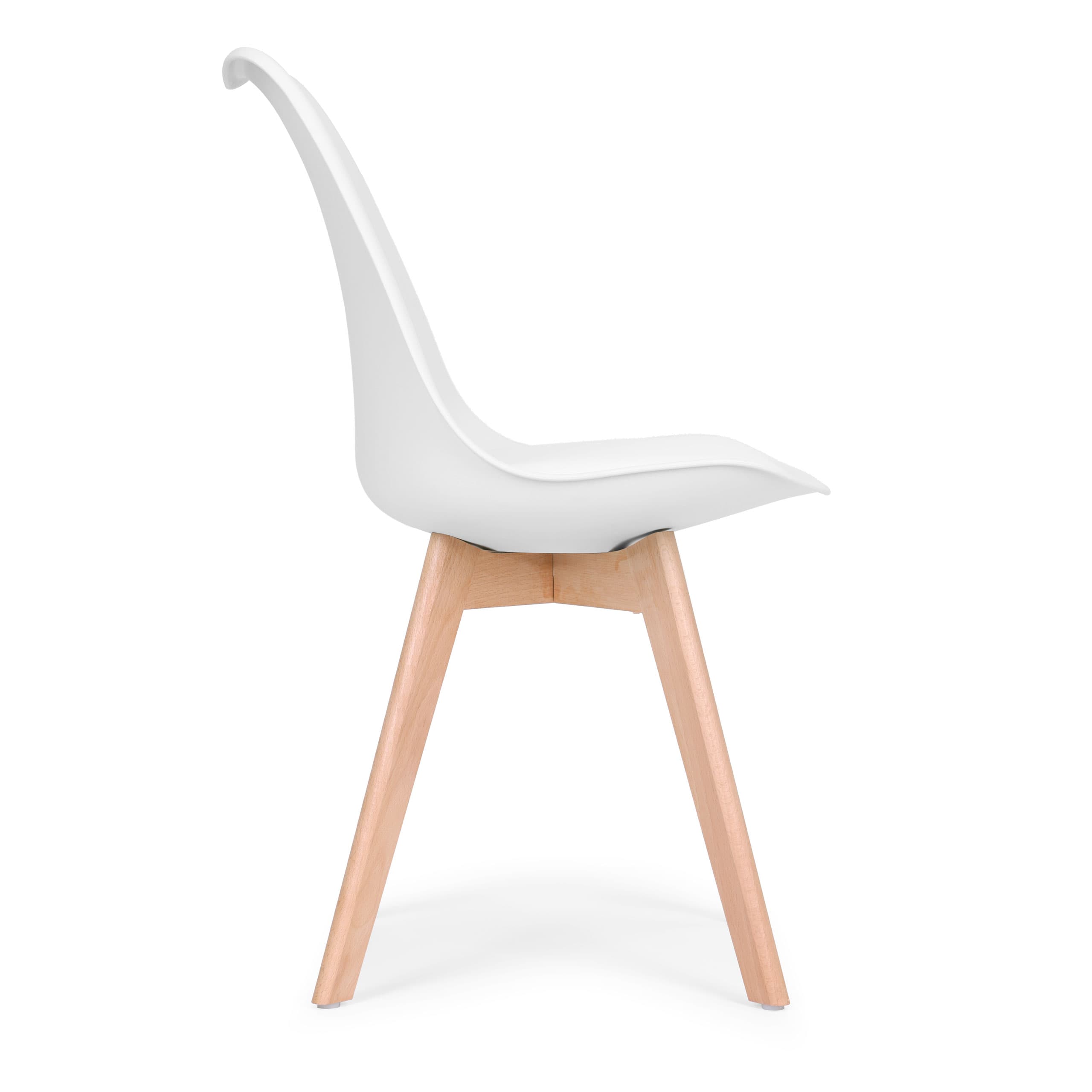 Zestaw 4 krzeseł krzesło do salonu jadalni z poduszką białe ModernHome