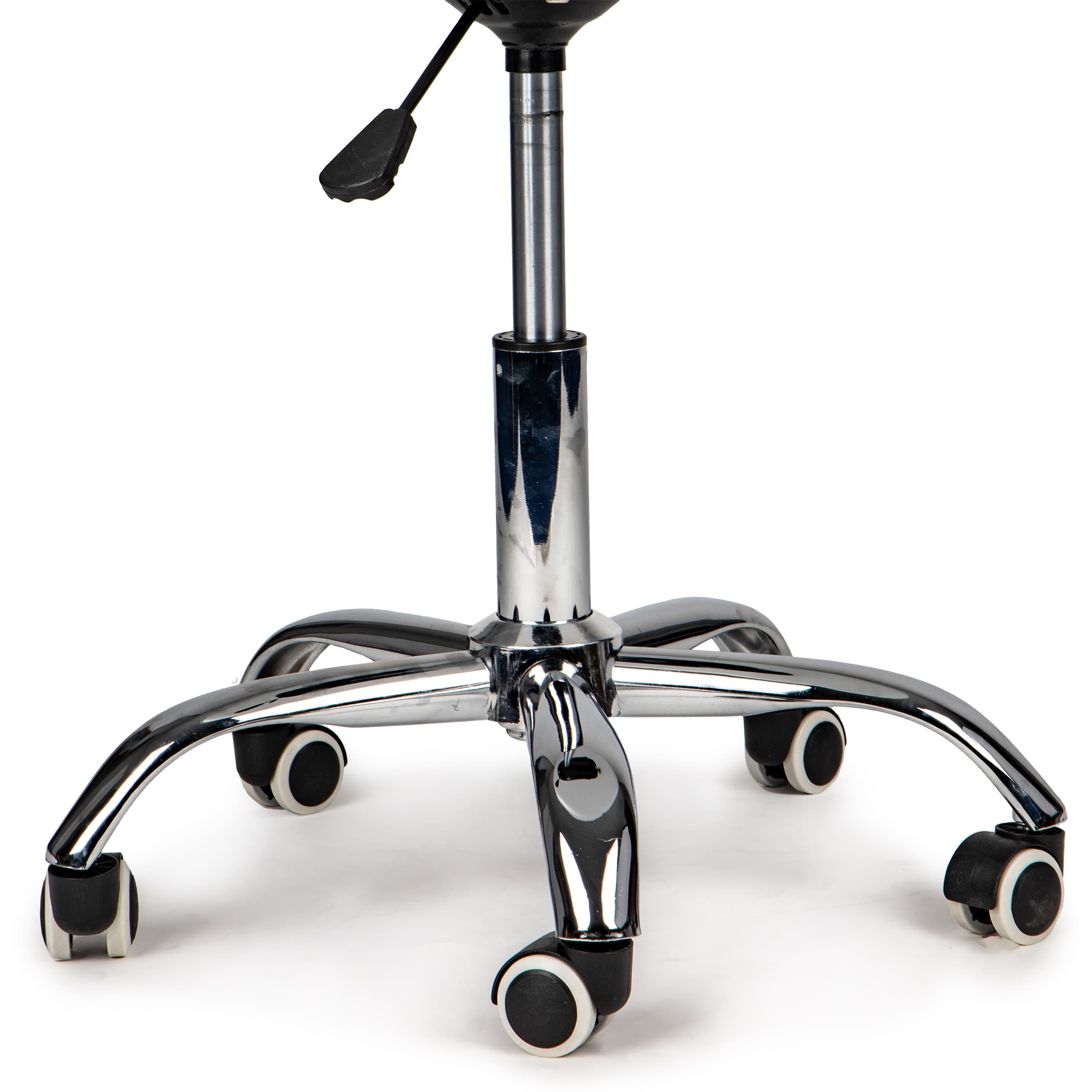 Krzesło obrotowe biurowe fotel z podnośnikiem poduszką chromowane nogi białe ModernHome