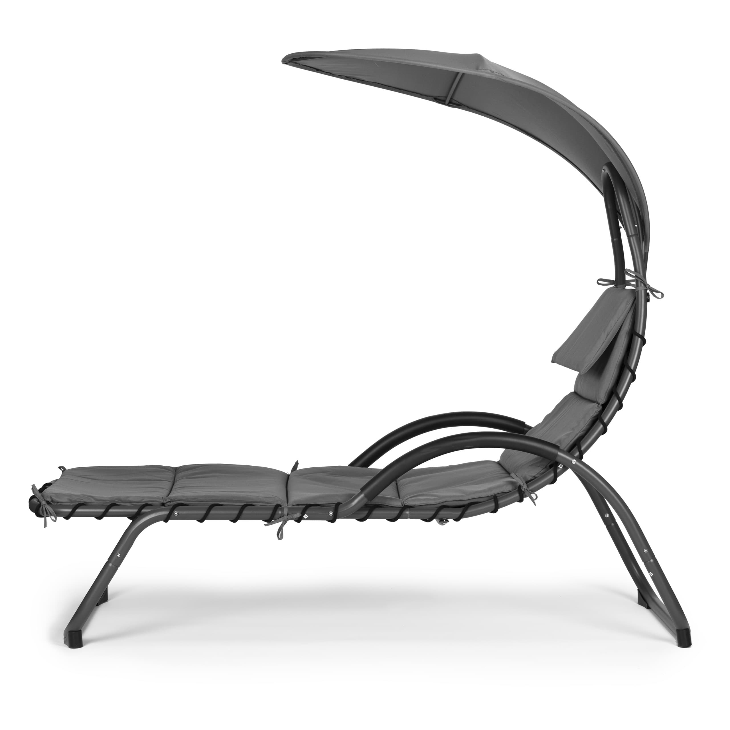 Leżanka ogrodowa z dużym owalnym daszkiem MultiGarden