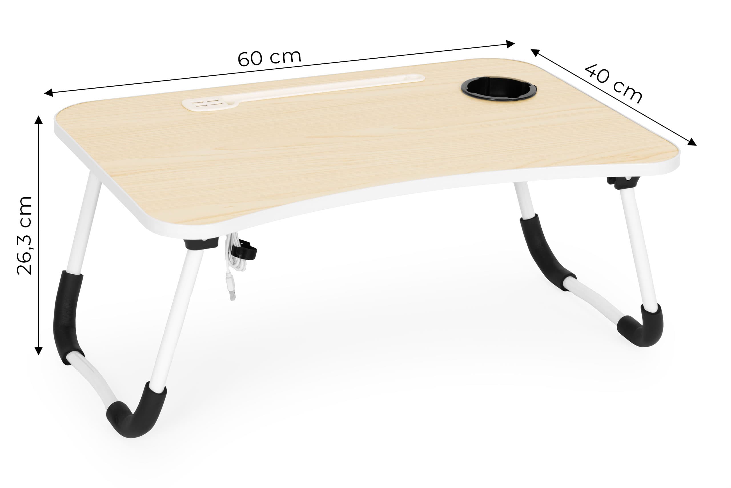 Podstawka pod laptopa składana taca 60x40 cm lampka wiatrak ModernHome