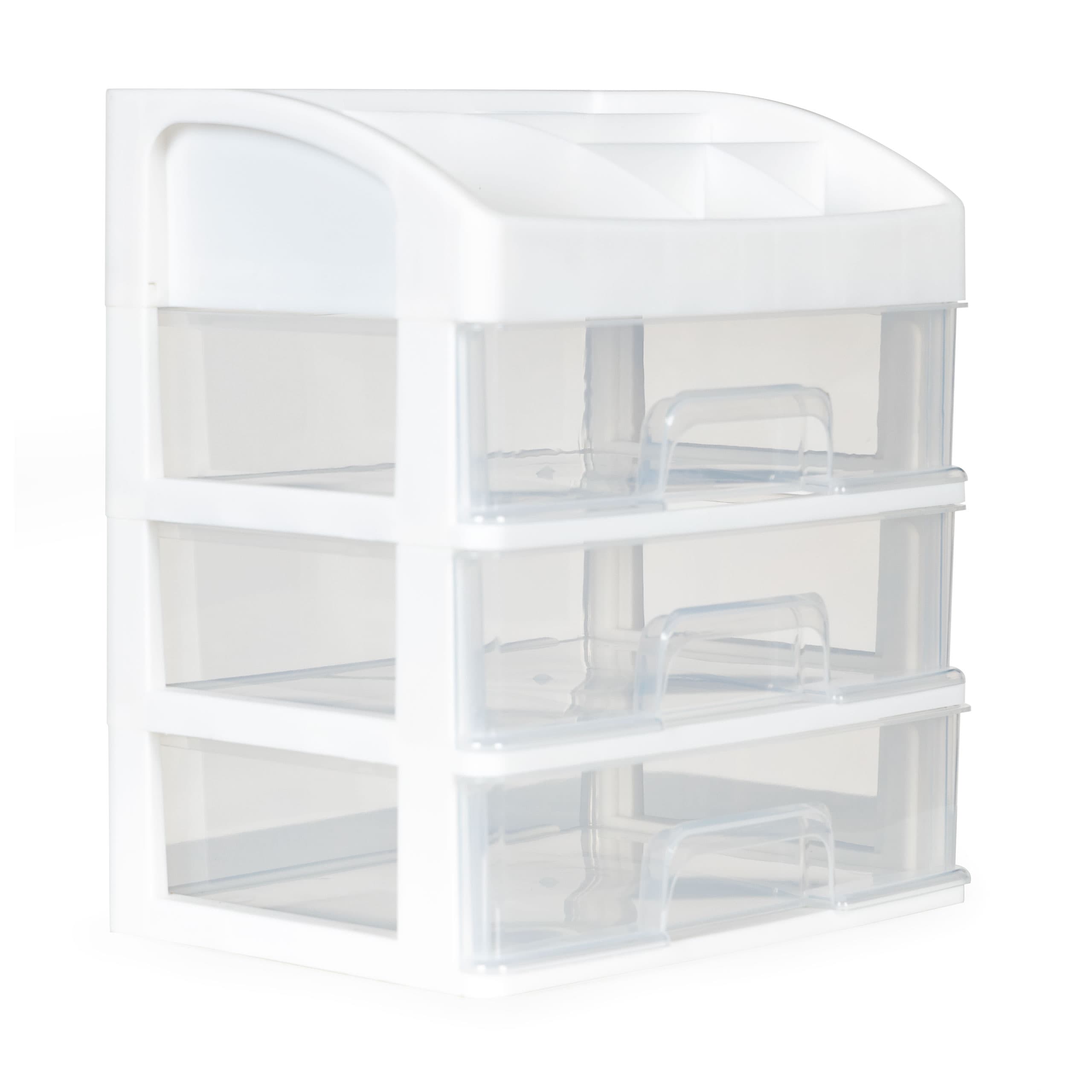 Organizer na kosmetyki z szufladami i przegrodami biały ModernHome