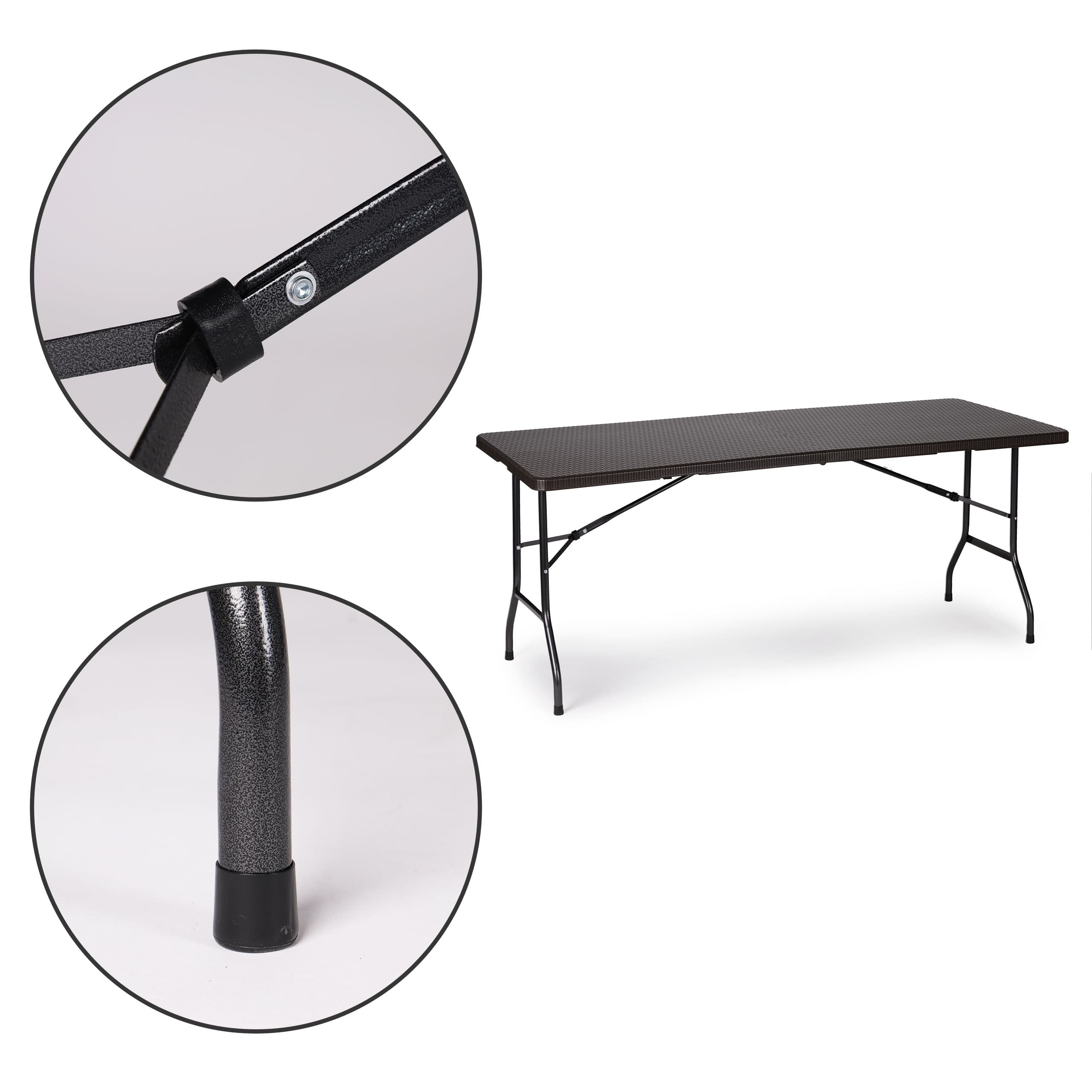 Stół cateringowy bankietowy ogrodowy składany 180 cm ratan ModernHome