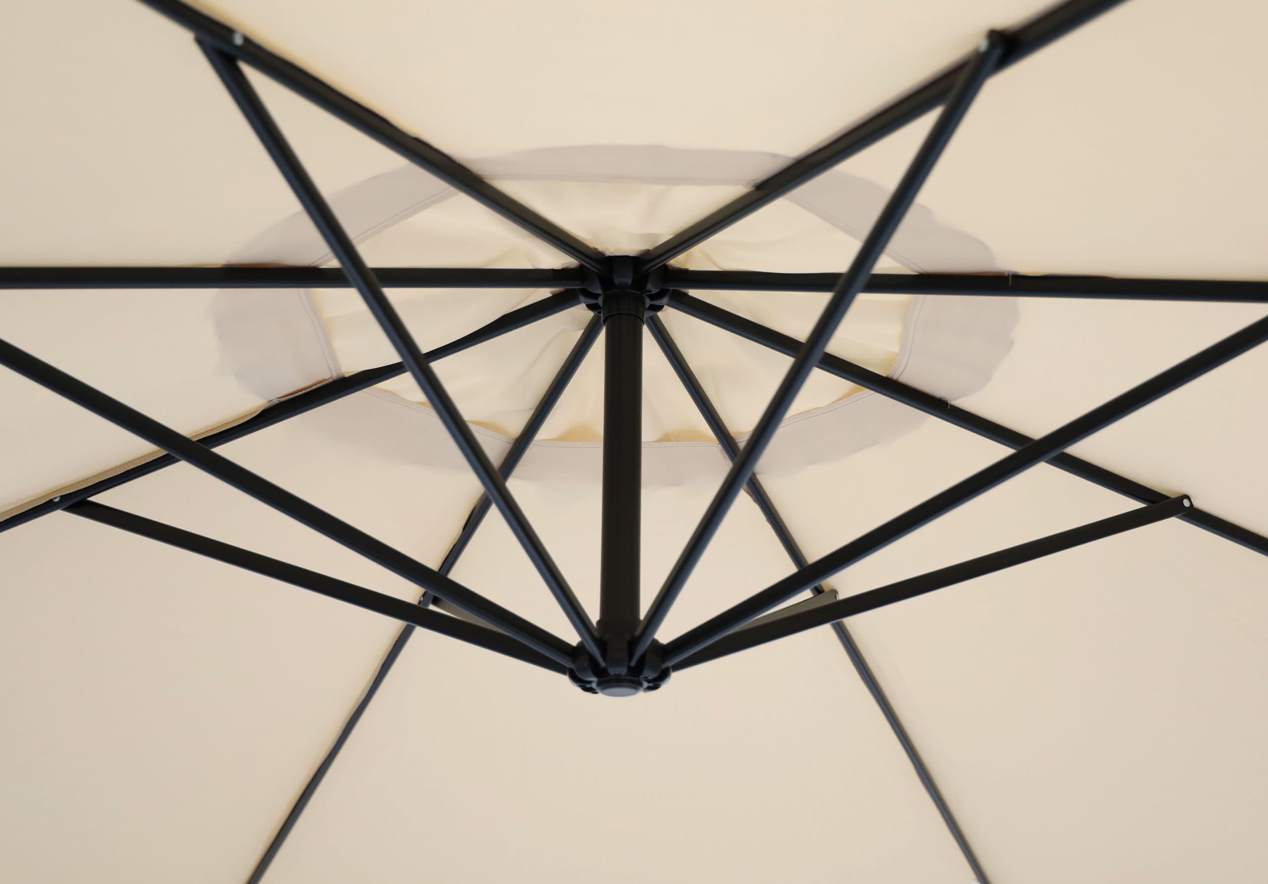 Parasol ogrodowy duży na wysięgniku składany 3,5 m beż MultiGarden