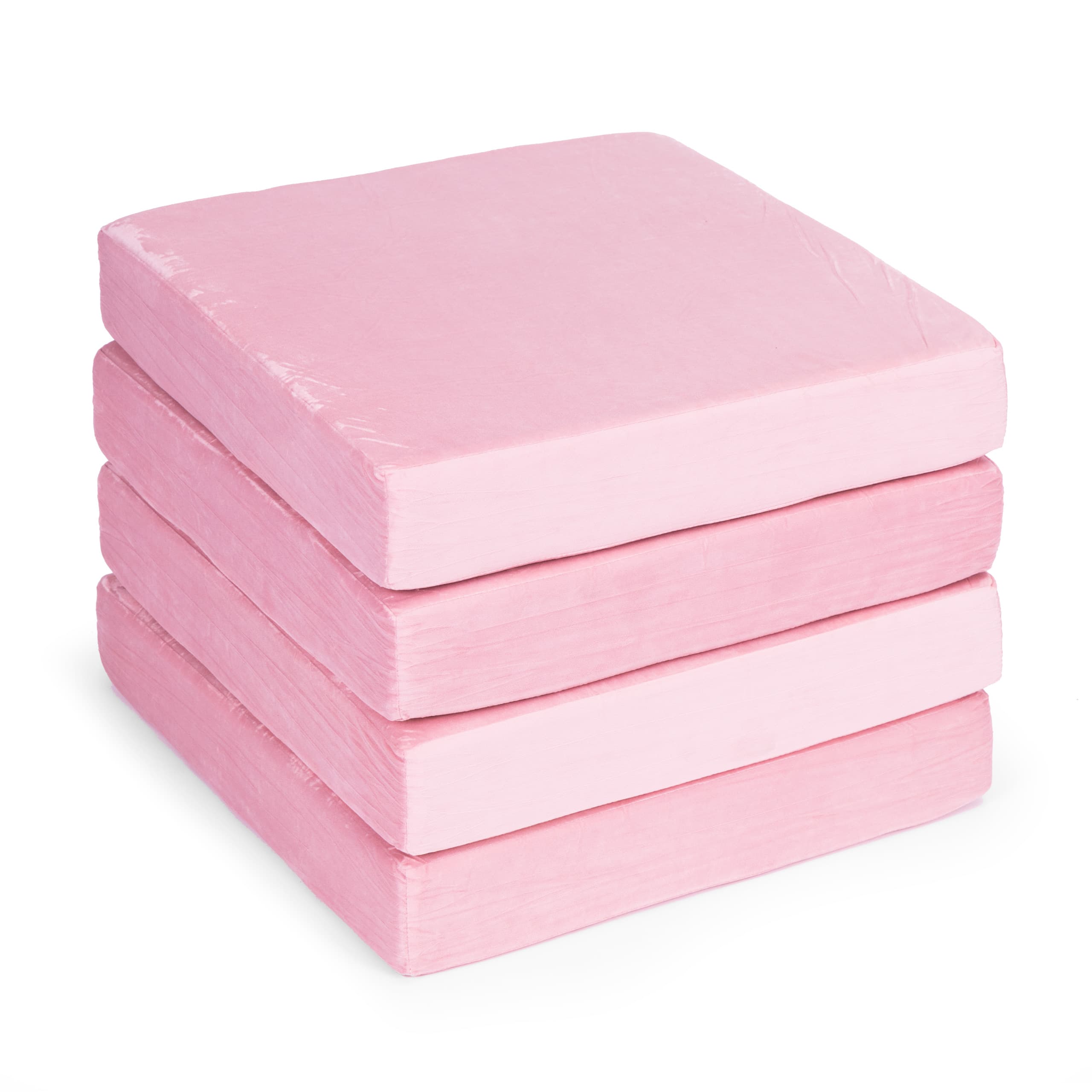 Sofa składana modułowa dla dzieci duża 2-osobowa DIY 10 miękkich poduch - różowa ECOTOYS