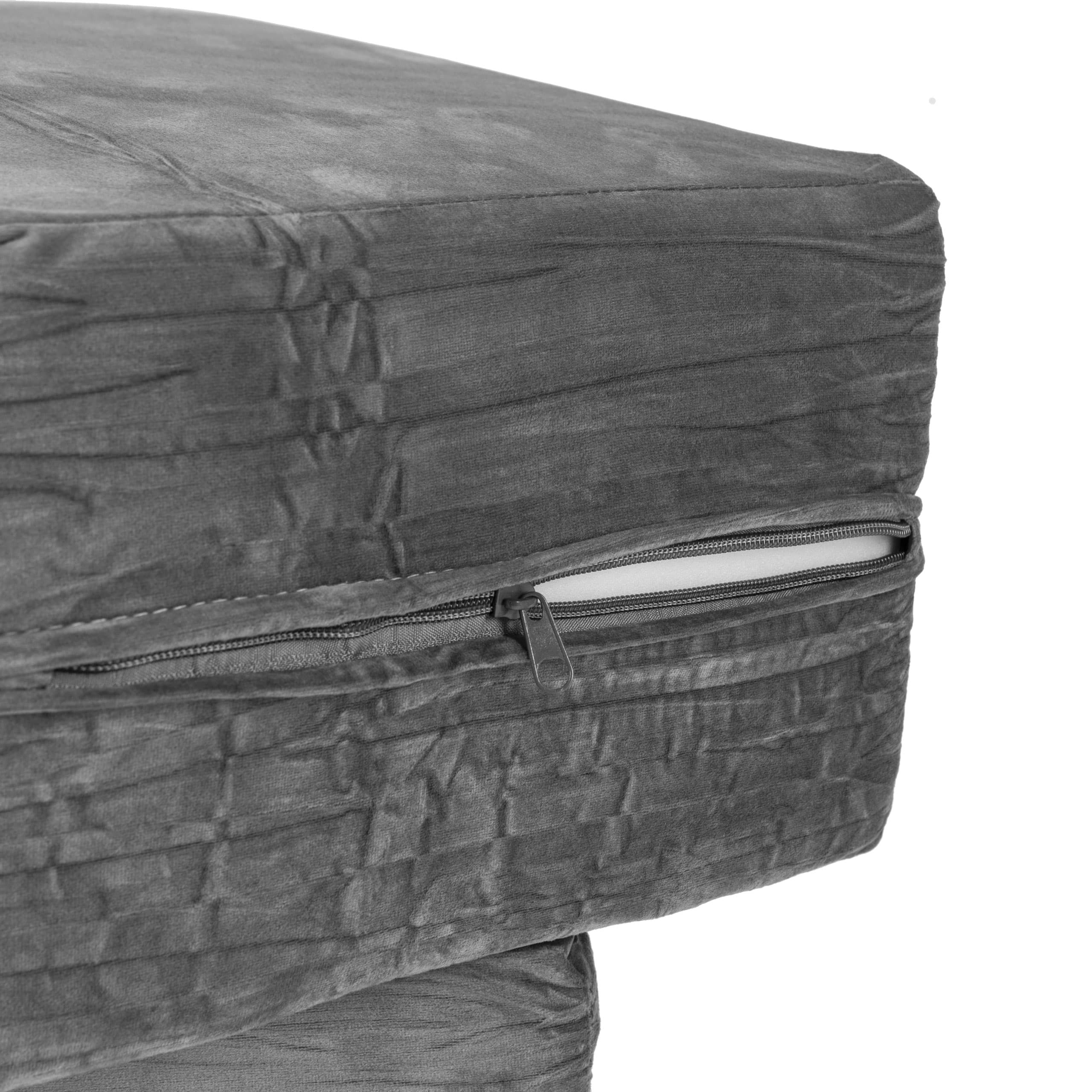 Sofa modułowa składana dla dzieci DIY 4 miękkie poduchy - szara ECOTOYS