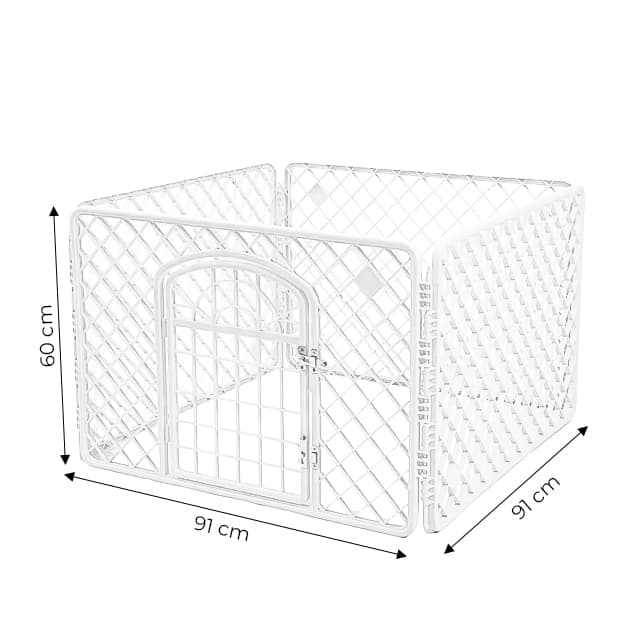 Duża zagroda kojec klatka wybieg dla psa kota biała Petsi