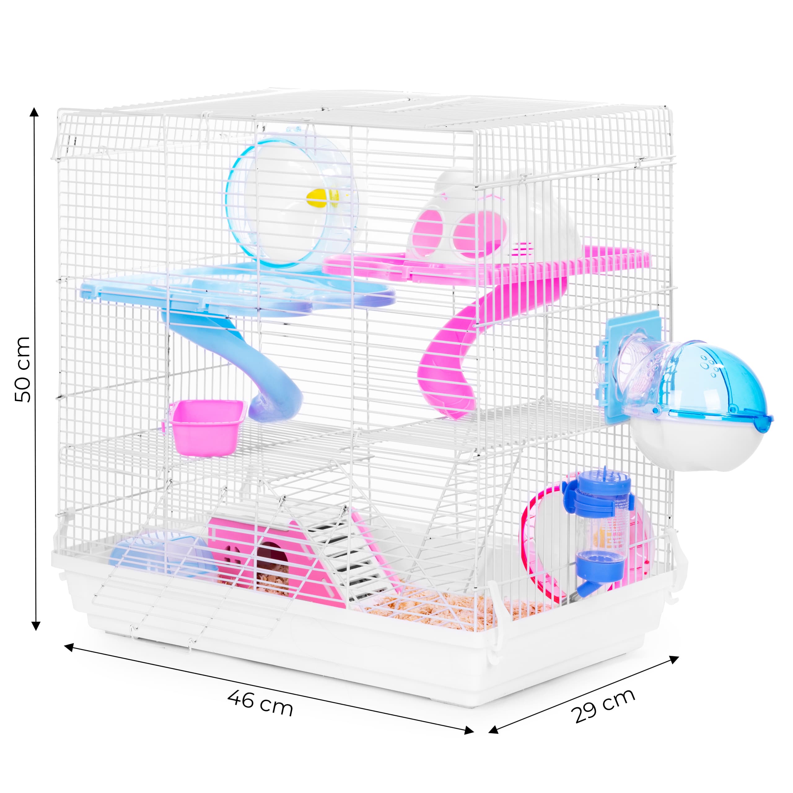 Klatka dla chomika świnki morskiej gryzoni pełne wyposażenie Petsi