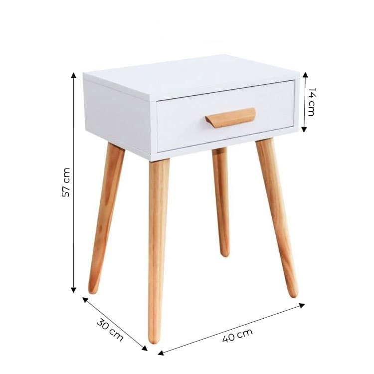 Szafka nocna nowoczesny stolik kawowy biały ModernHome