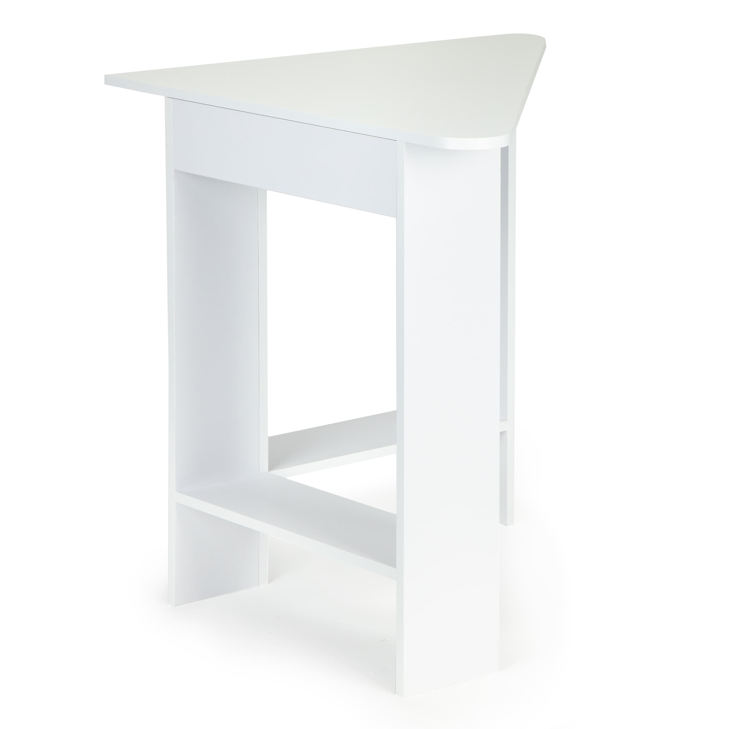 Nowoczesne biurko komputerowe narożne białe ModernHome