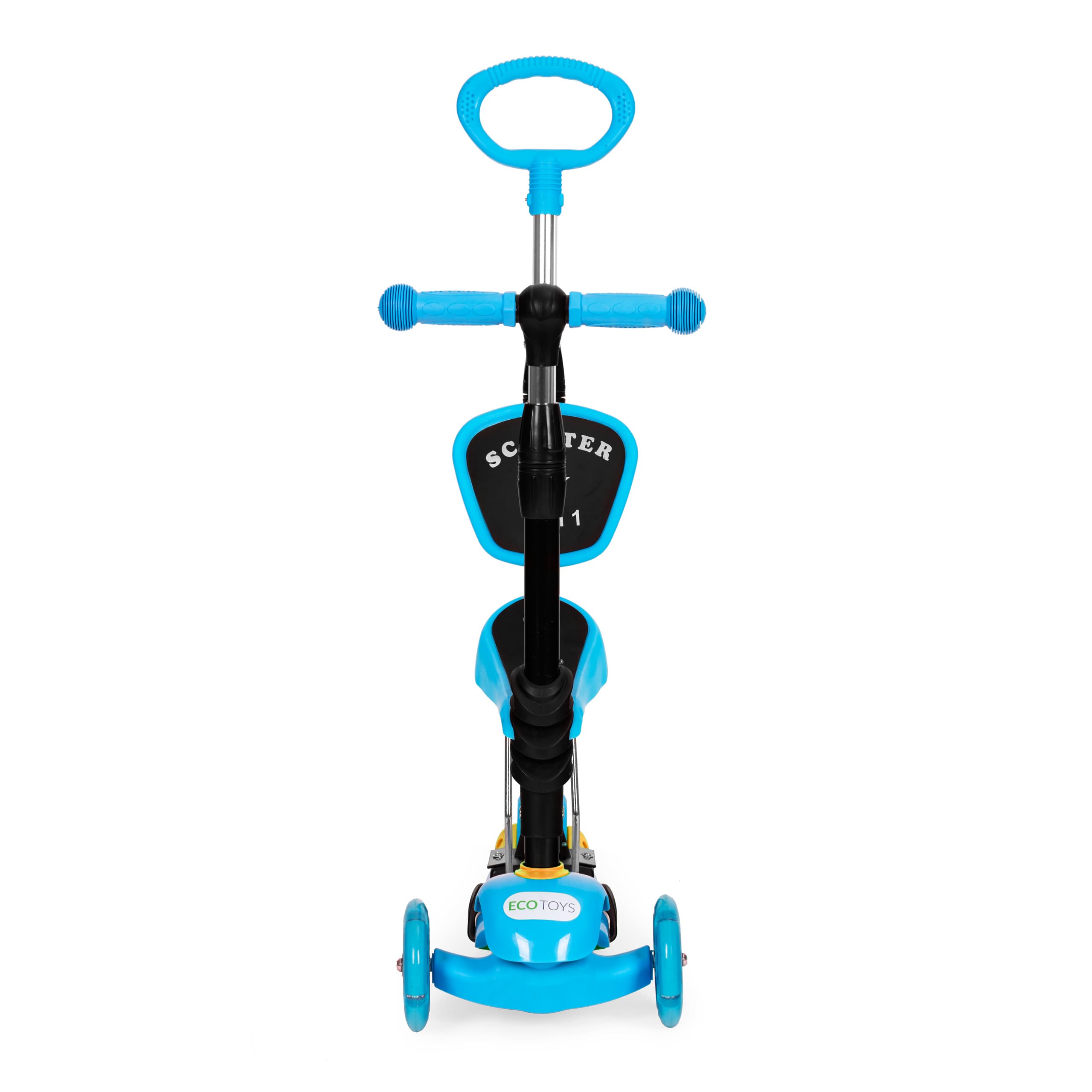 Hulajnoga trójkołowa balansowa led 3w1 świecące kółka - Niebieska ECOTOYS