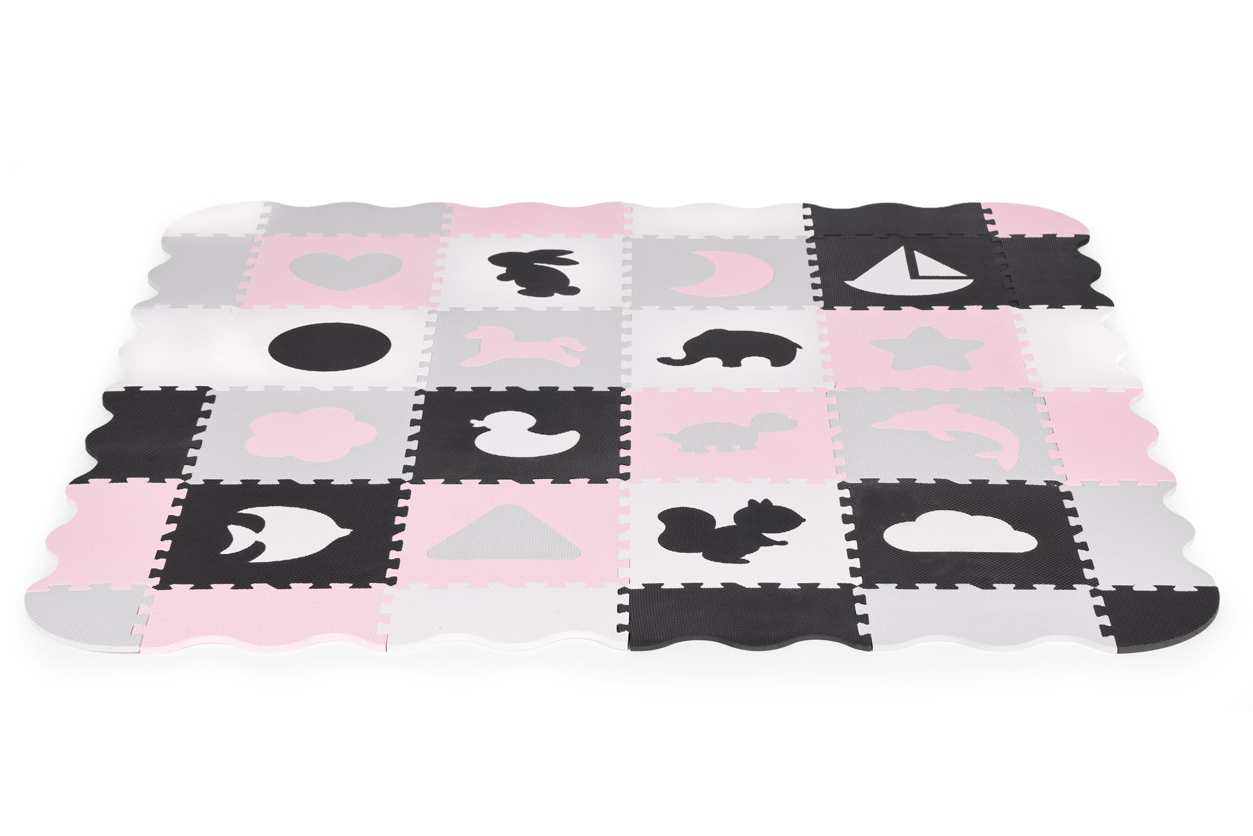 Mata piankowa z płotkiem puzzle suchy basen 36 elementów ECOTOYS