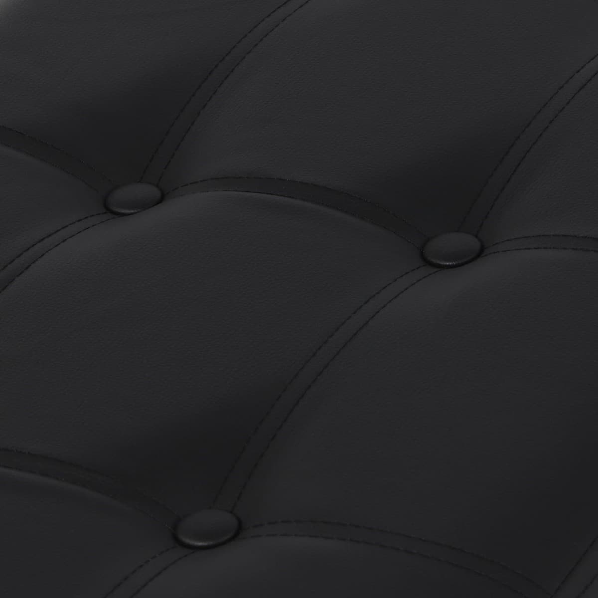 Pufa ze schowkiem siedzisko skrzynia otwierana 80x40 cm pikowana czarna