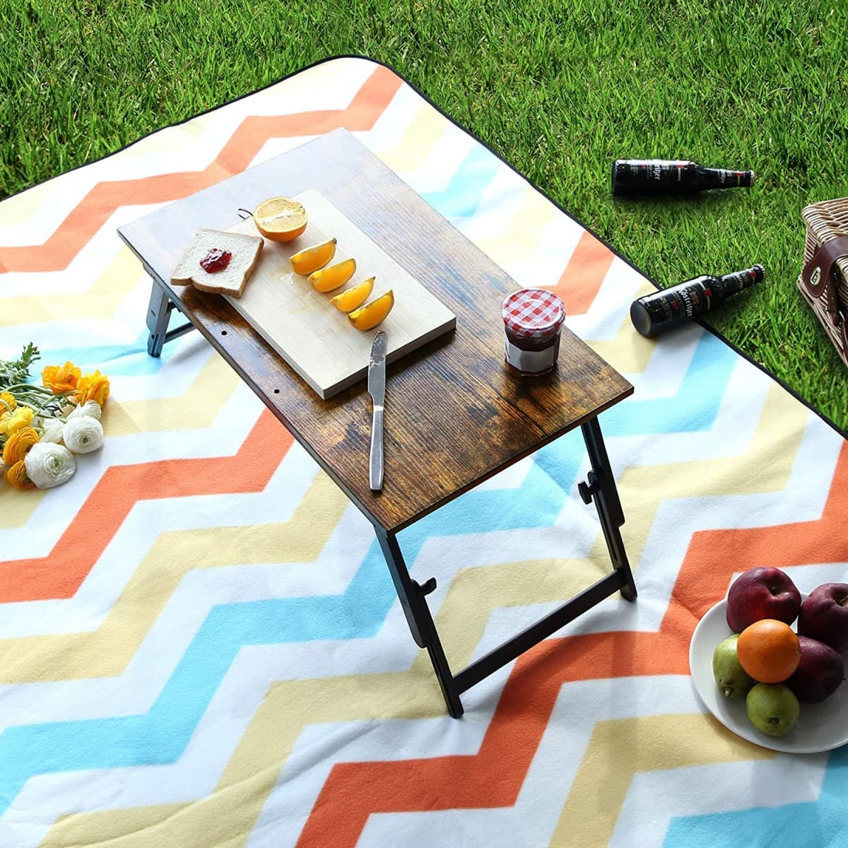 Podstawka pod laptopa 60x35 cm stolik do łóżka składany rustykalny