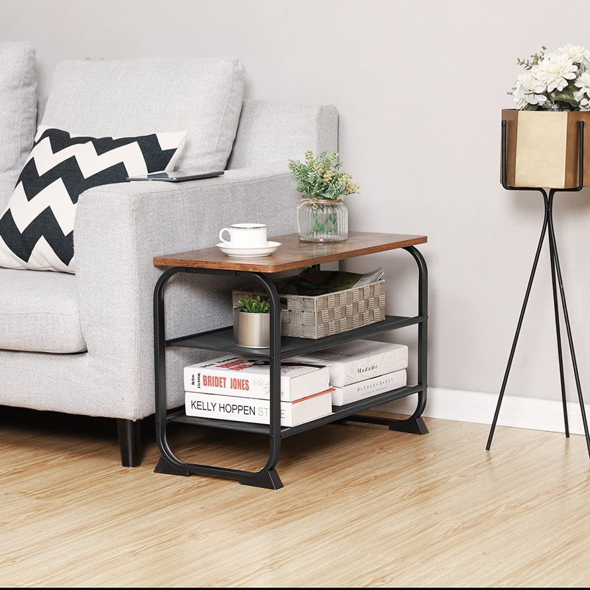 Regał na buty z siedziskiem loftowy 2 półki