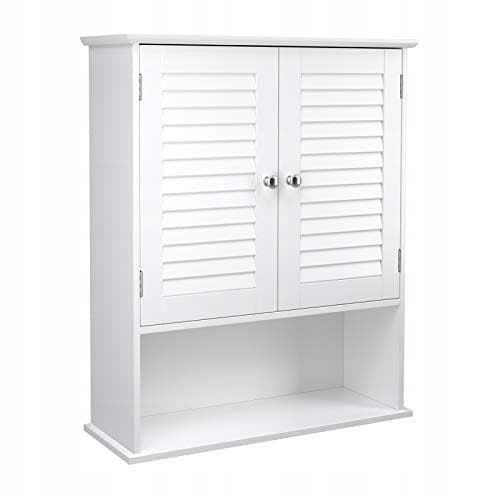 Szafka łazienkowa wisząca regał komoda z regulowaną półką biała