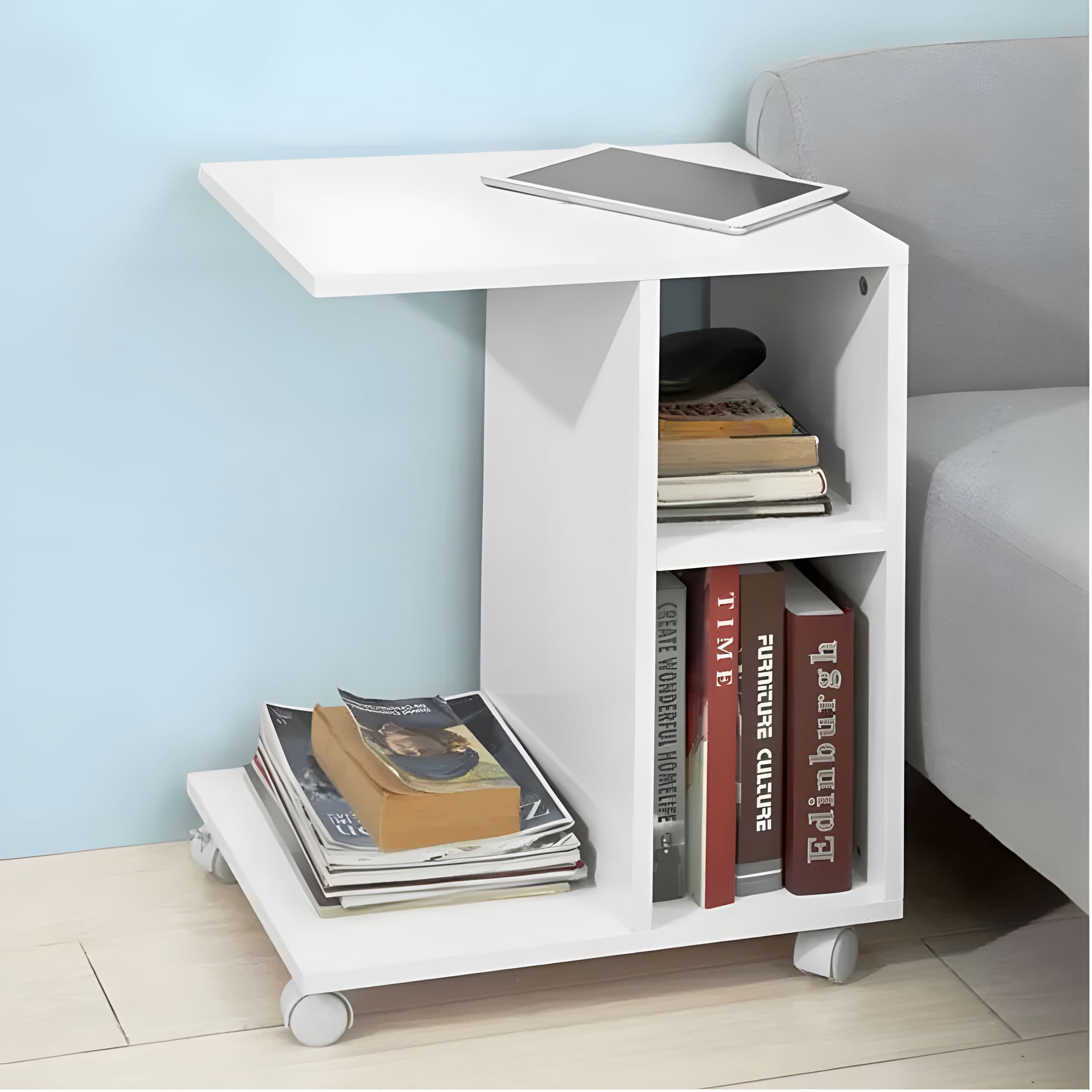 Stolik kawowy szafka nocna na kółkach organizer ModernHome