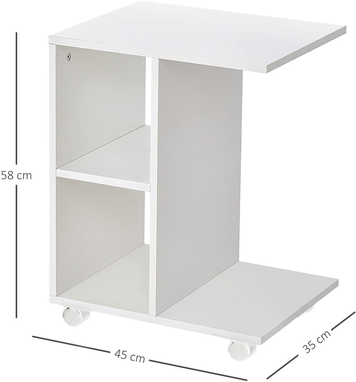 Stolik kawowy szafka nocna na kółkach organizer ModernHome