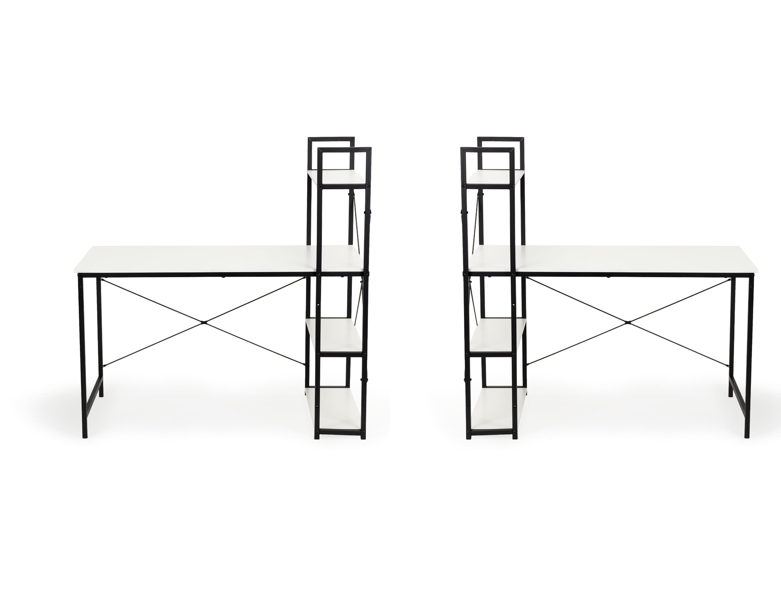 Biurko komputerowe biurowe stół + regał półki loft ModernHome