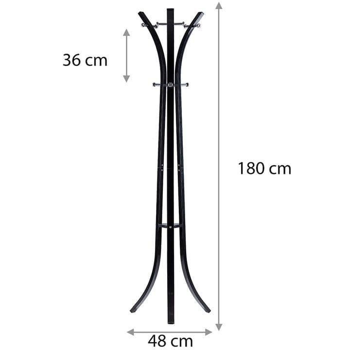Wieszak stojak na ubrania podłogowy czarny ModernHome