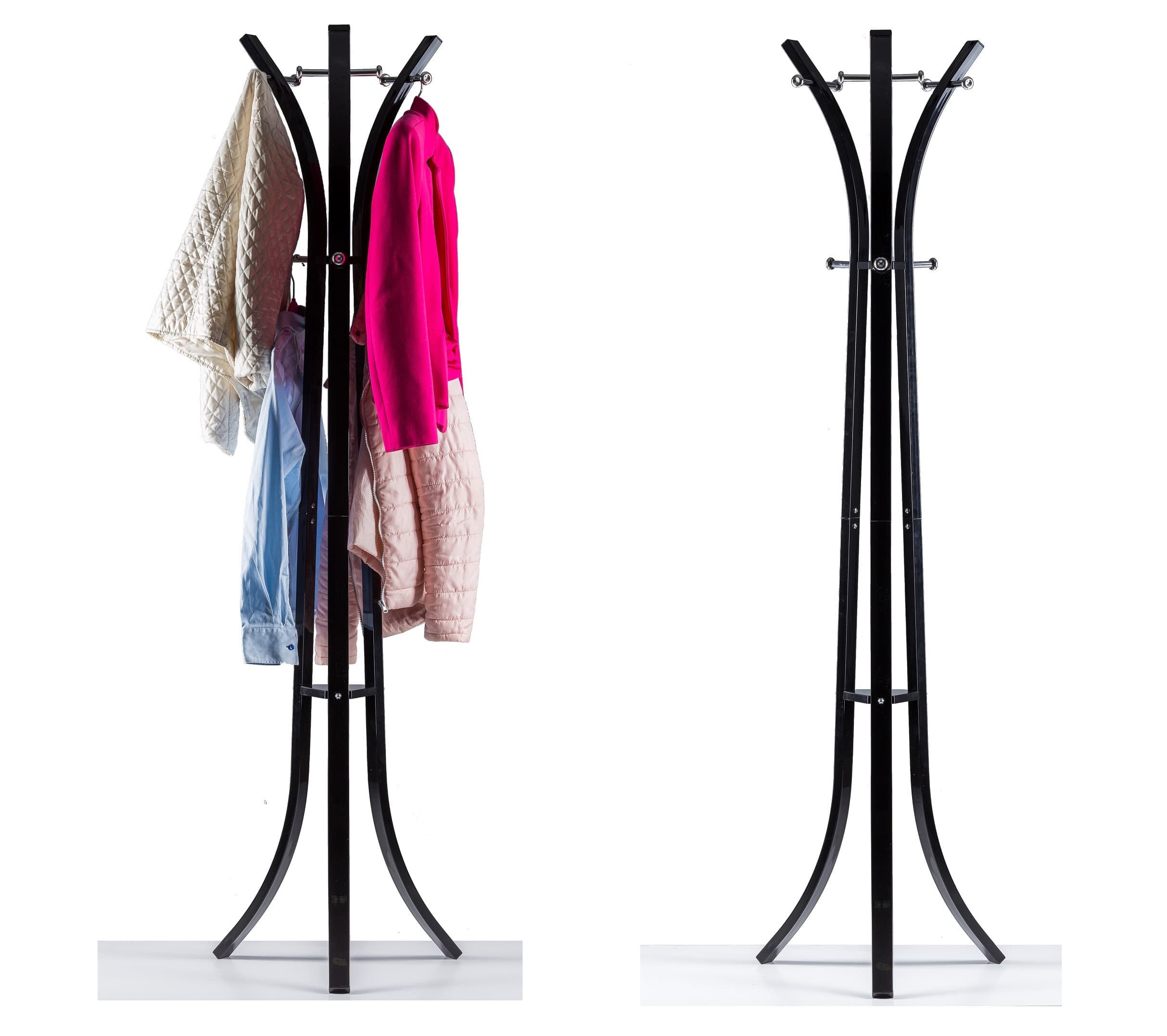 Wieszak stojak na ubrania podłogowy czarny ModernHome